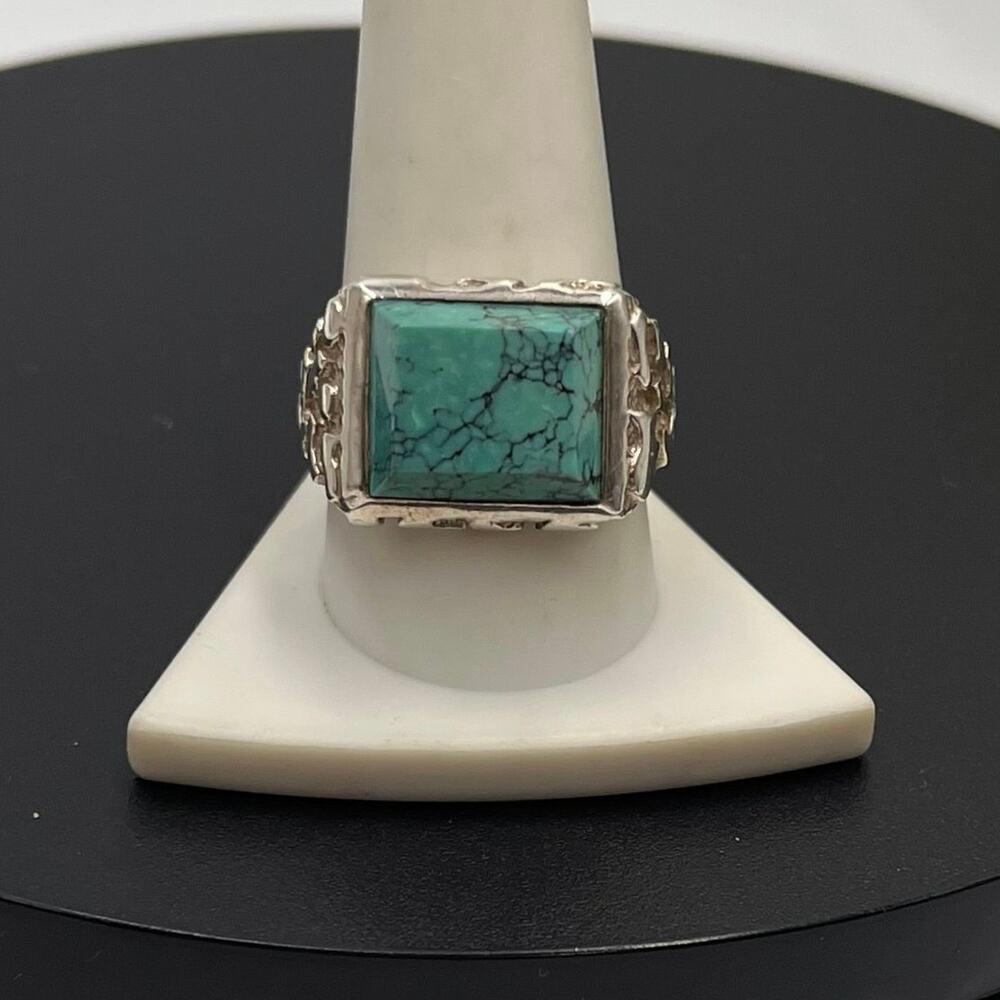 Desert Rose Trading Turquoise Sterling Silver Statement Ring (Jay King)‎ Sz 11